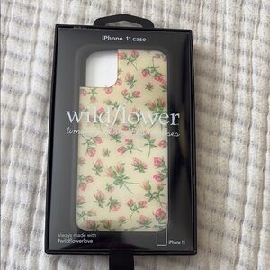 Wildflowers iPhone 11 Case - Cream with Pink Roses